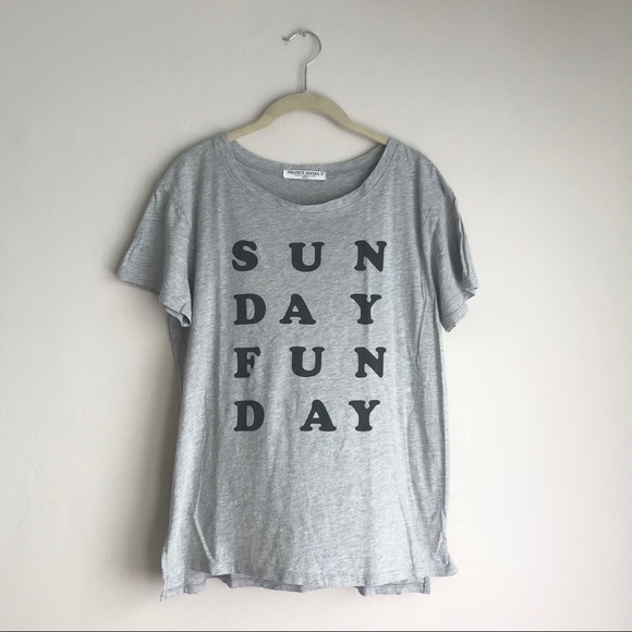 Project Social T / Gray “Sunday Funday” T-Shirt - Picture 1 of 8